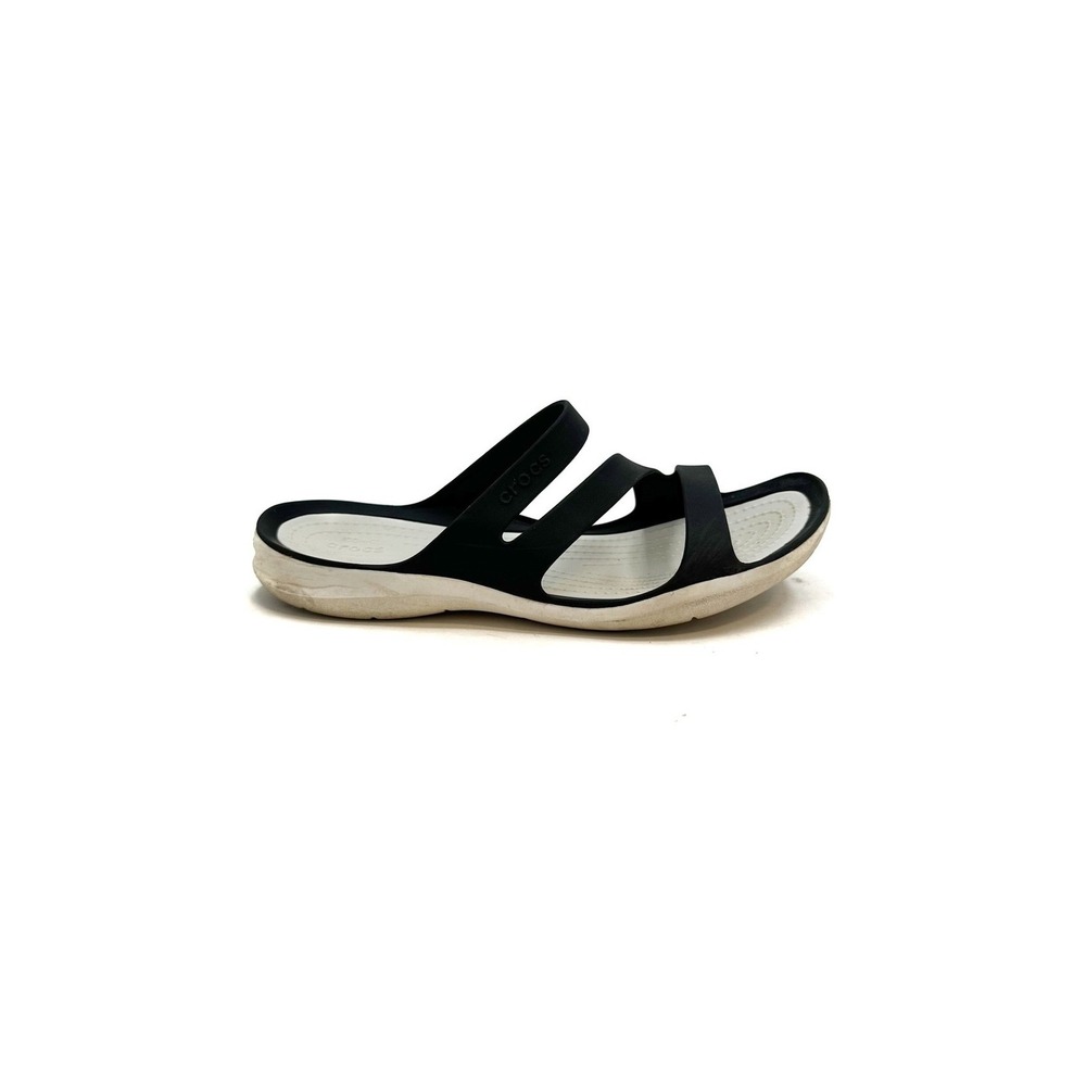 Crocs | Stillwater Strappy Sandal Black White Size US 5